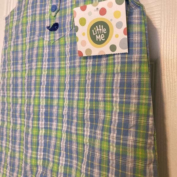 Little Me Plaid Shorts and Sleeveless Onesie 9 months - Picture 11 of 16